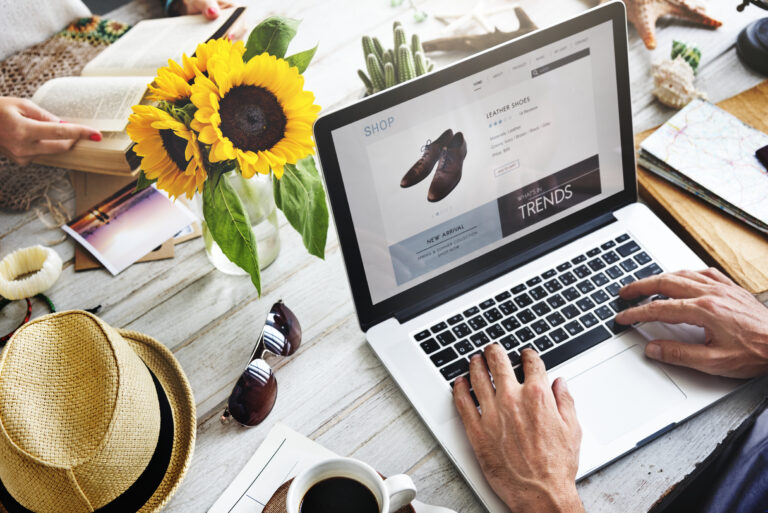 Man enjoy shopping online