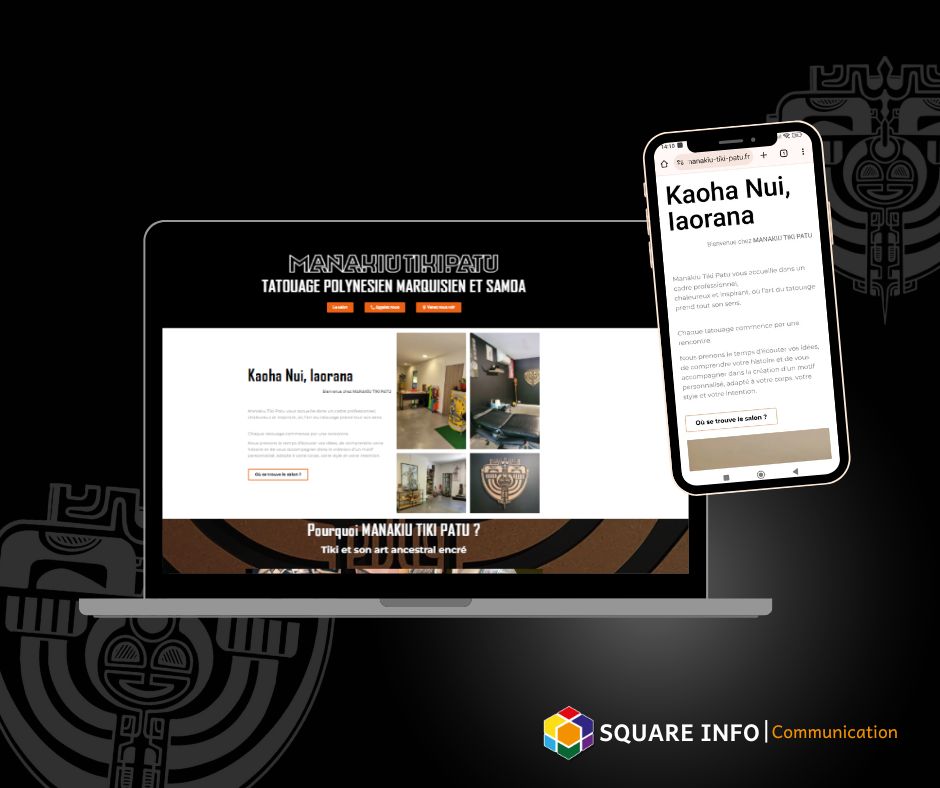 aperçu du site internet créé par square info pour manakiu tiki patu